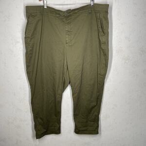 Old Navy 3X Green High-Waisted Chino  Pants